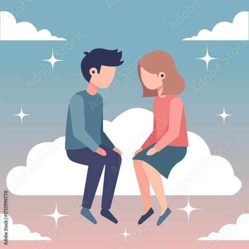 Romantic Dreamy Background Illustration