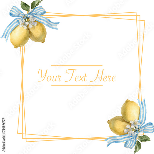 greeting card with lemon
