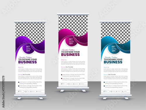 Professional roll-up banner design for corporate businesses.
