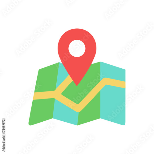Map icon with Location Pin Vector