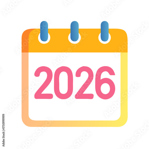 Save the Date for 2026! Colorful Calendar Icon for Planning, Scheduling, and Future Events. Perfect for Business, Personal, and Marketing Designs