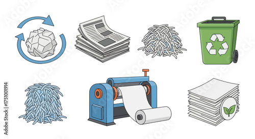 Blue Industrial Paper Processing Machine with White Paper Roll.