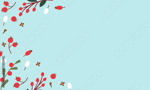 Modern universal artistic template . Merry Christmas Corporate Holiday card or invitation . Abstract frames and backgrounds design. Vector illustration in flat hand drawn style .