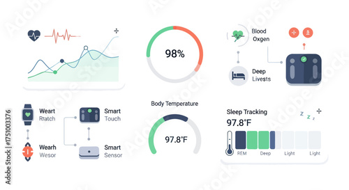 Health and Fitness Data Visualization Dashboard with Smart Devices.