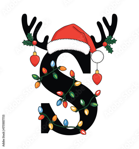 Christmas Letter S Festive Lights