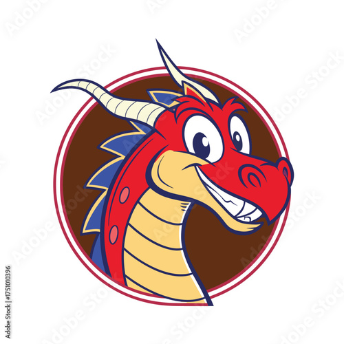 A funny cartoon animal vector illustration of a chicken and a dragon fighting in the sea