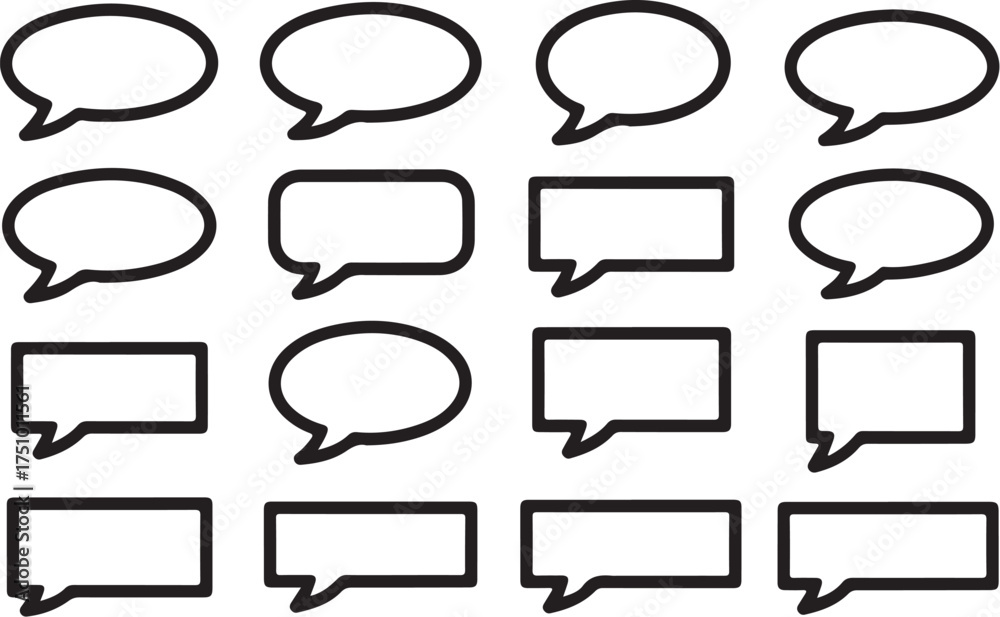 Obraz premium Clean speech bubbles for modern communication design