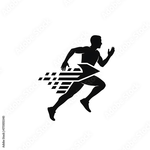 Dynamic Runner - A Symbol of Speed and Progress.