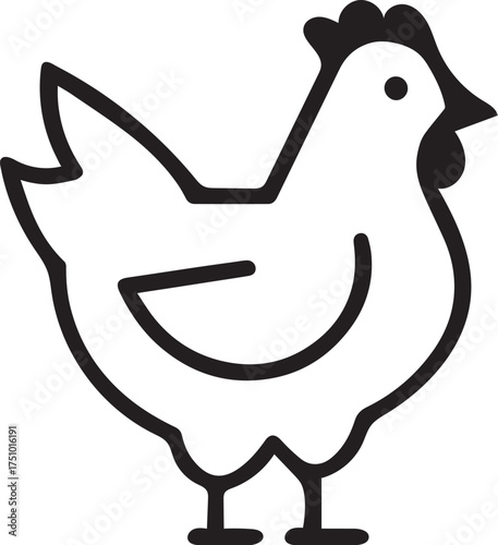 cartoon chicken vector