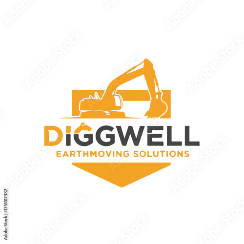 equipment, illustration, machine, excavation, industrial, excavator, industry, vehicle, design, logo, business, machinery, work, construction, digger, loader, bulldozer, tractor, heavy, dig, 