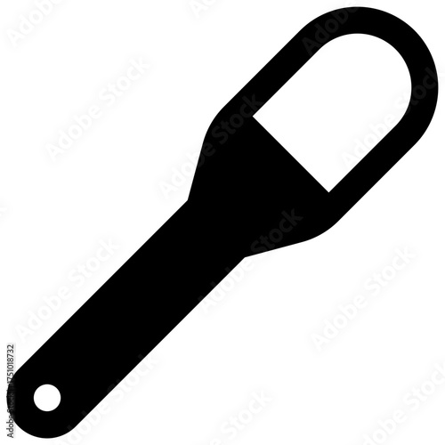 Pipette. Outlined stroke vector icon with black-filled details.