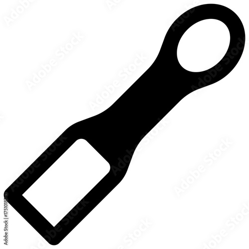 Spatula. Outlined stroke vector icon with black-filled details.