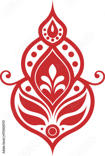 elegant kolka ornament for textile design vector illustration