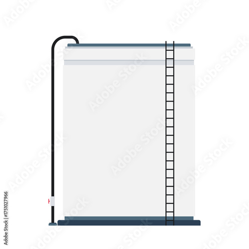 Water tank vector. Tap. Water tank on white background.