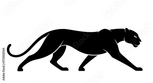 Sleek panther silhouette embodying strength and stealth in a captivating artistic rendering