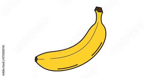 Vibrant banana illustration capturing the essence of a healthy tropical fruit delight