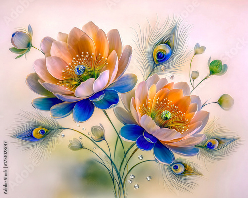 Watercolor floral arrangement