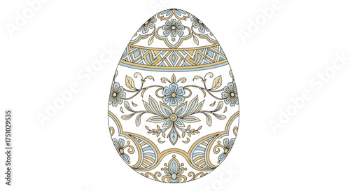 Exquisite easter egg artwork with floral motifs and delicate patterns conveying springtime delight
