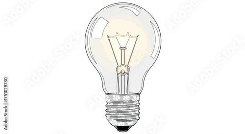 Illuminating concept: An artistic depiction of a lightbulb emitting a soft glow symbolizing bright