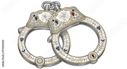 Ornamental restraints showcase an artistic touch on law enforcement devices and limitations