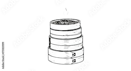 Stack of round sieves for sifting flour or dry ingredients, isolated on white.