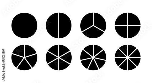 Circle pie chart diagram