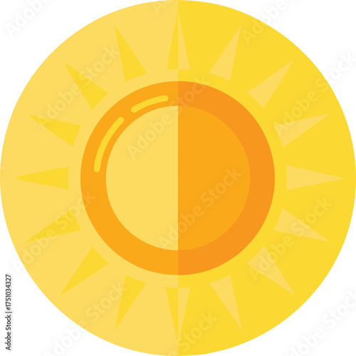 Golden round object with textured edges and central circle abstract design