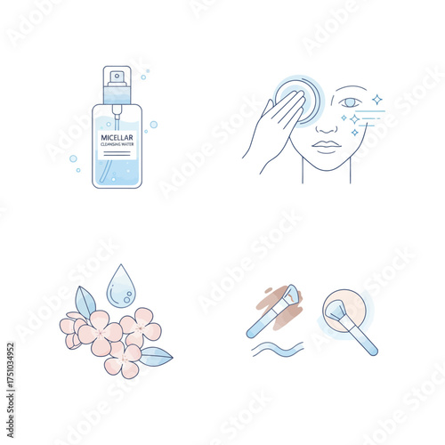 Refreshing Micellar Water for Gentle Cleansing and Makeup Removal