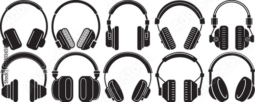 Headphone Silhouette Pack – Music App and Player Icons