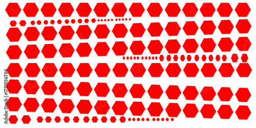 Polygon dots on a whit background