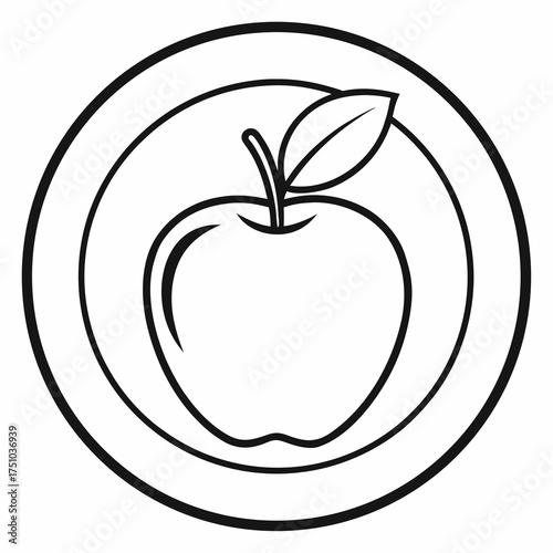 Apple Logo Line Art