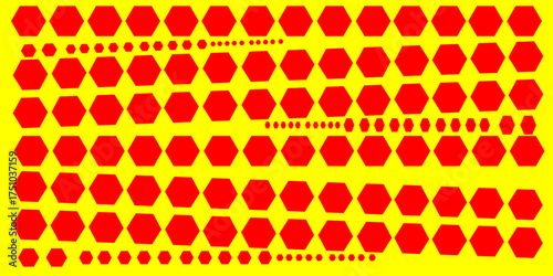 Polygon dots on a yellow background