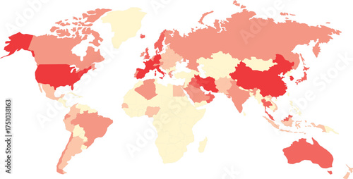 red world map