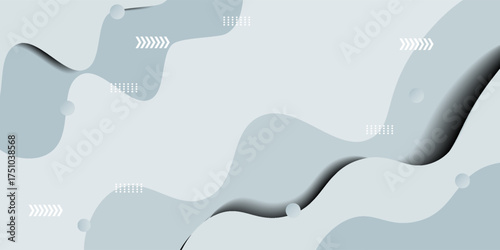 silver and white geometric business banner design. Eps10 vector