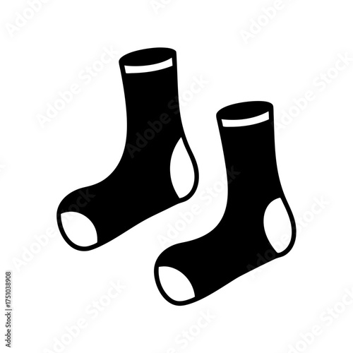 Cozy black socks with white accents perfect for relaxing at home or staying warm