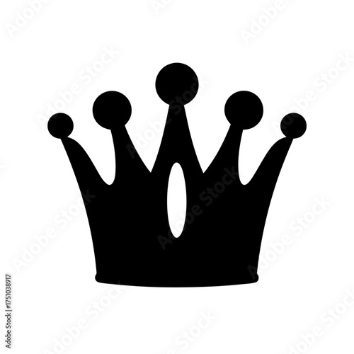 Majestic black crown silhouette royalty symbol regal icon elegant symbol of power and authority
