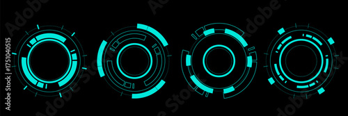 Sci fi futuristic user interface, HUD, Technology abstract background , Vector illustration	
