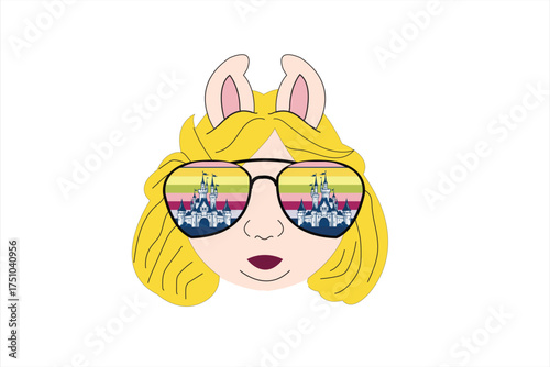 cartoon woman face
