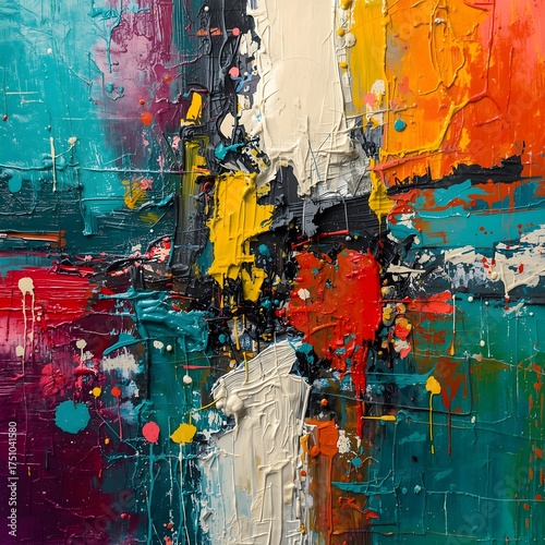 Colorful Abstract Expressionism Texture