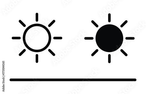 WebSimple sunrise sunset weather forecast icons, perfect for app design, minimalistic web elements, or modern interface design projects, conveying clear, concise climate information