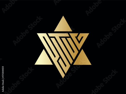 pjtug star shape monogram  clothing brand monogram logo, Monogram collection pjtug letter, star shape, modern style good for brand, clothing, apparel, streetwear, pjtug