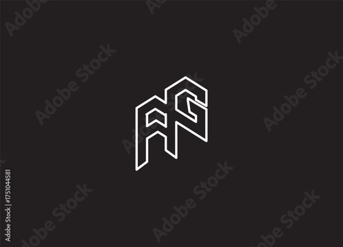 AG creative initial logo design and abstract logo