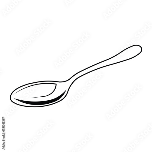 spoon line art, spoon 