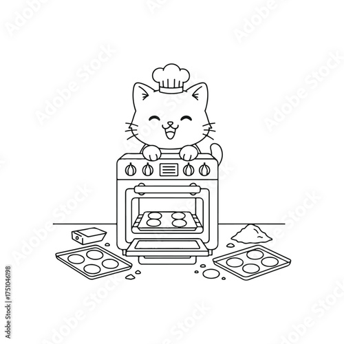 Funny little dog. Coloring book vector art illustration on white background 