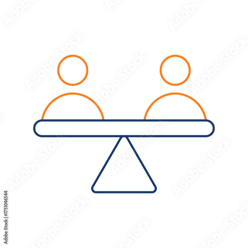 Stability Colored Line Icon Vector Illustration