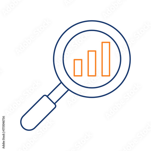 Analytics Colored Line Icon Vector Illustration
