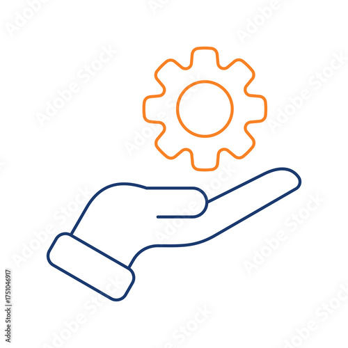 Project Management Colored Line Icon Vector Illustration