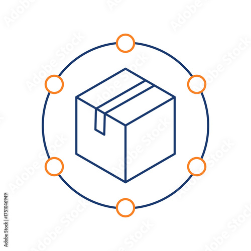 Corporation Colored Line Icon Vector Illustration
