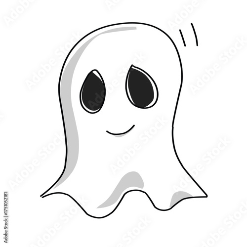cute cartoon ghost halloween theme .eps