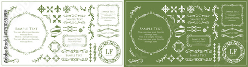 Fashionable frame. Design template. A set of gorgeous foreheads.
